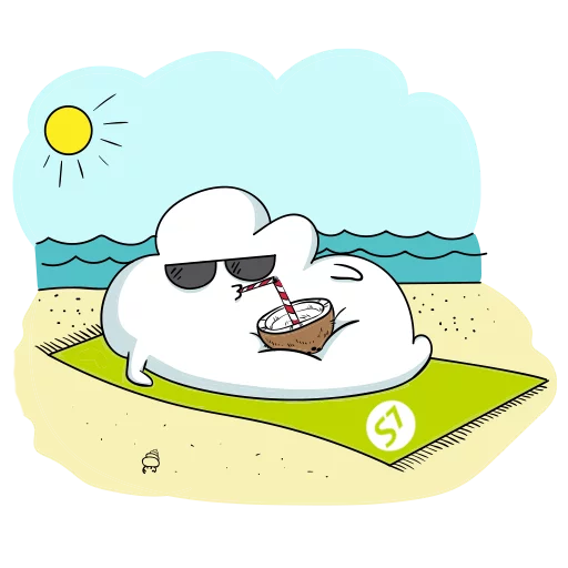 🏖 Стикер «Clouds» для Telegram