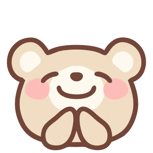 🙏 Стикер «pastel bear» для Telegram