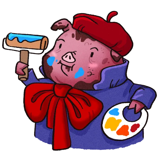 🖍 Стикер «Свин Валентин» для Telegram