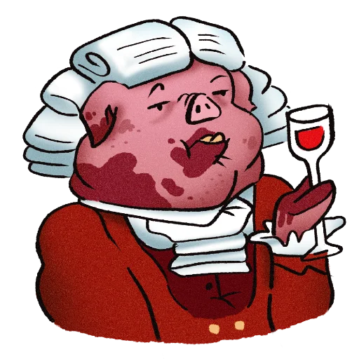 🍷 Стикер «Свин Валентин» для Telegram