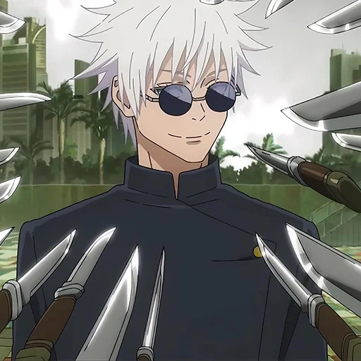 😶 Стикер «Satoru Gojo Jujutsu Kaisen» для Telegram