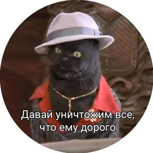 😈 Стикер «Кот Салем» для Telegram