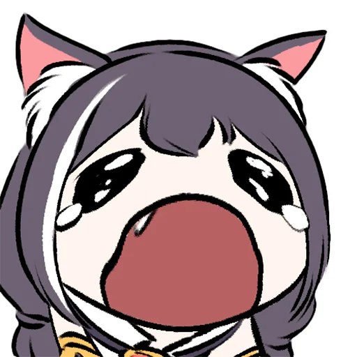 😭 Стикер «Sad Kyaru-chan» для Telegram
