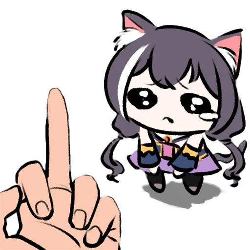 🖕 Стикер «Sad Kyaru-chan» для Telegram