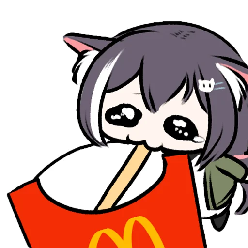 🍟 Стикер «Sad Kyaru-chan» для Telegram