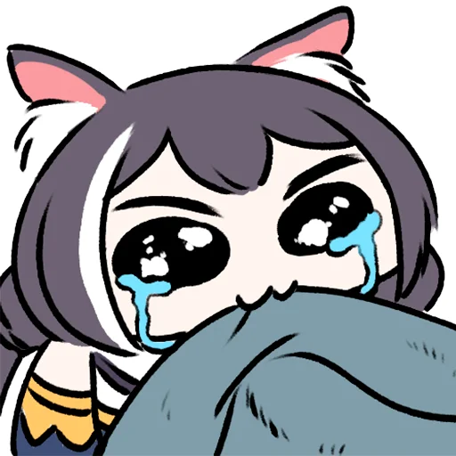 😭 Стикер «Sad Kyaru-chan» для Telegram