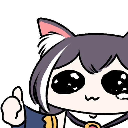 👍 Стикер «Sad Kyaru-chan» для Telegram