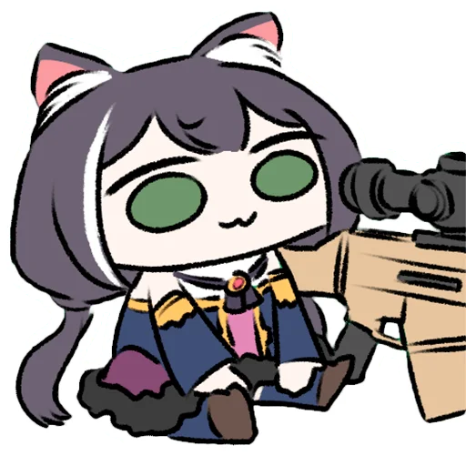 🔫 Стикер «Sad Kyaru-chan» для Telegram