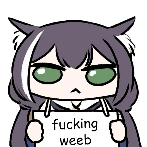 🇯🇵 Стикер «Sad Kyaru-chan» для Telegram