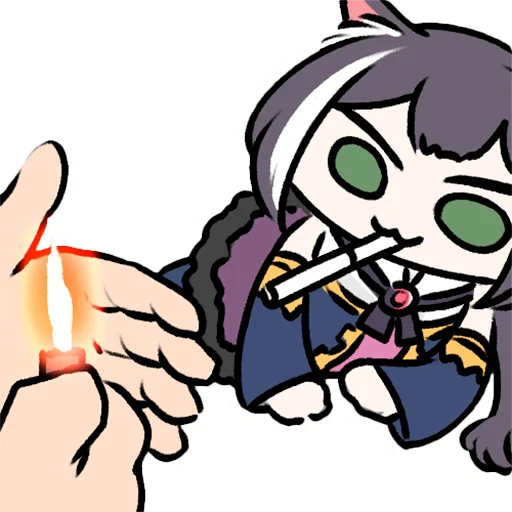 🚬 Стикер «Sad Kyaru-chan» для Telegram