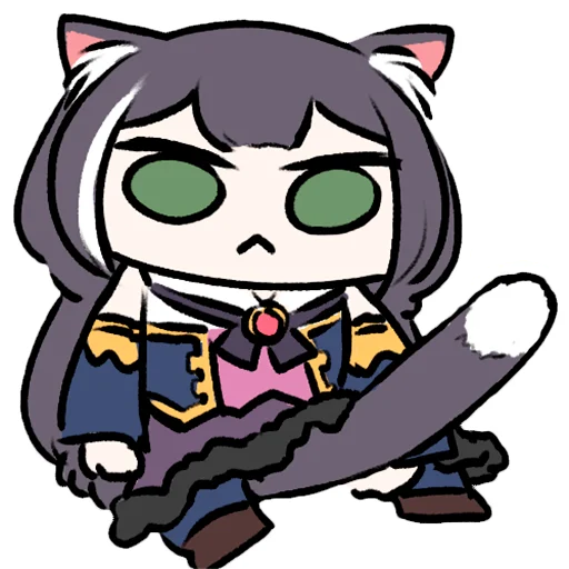 🍆 Стикер «Sad Kyaru-chan» для Telegram