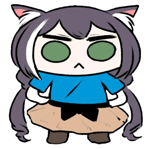 👗 Стикер «Sad Kyaru-chan» для Telegram
