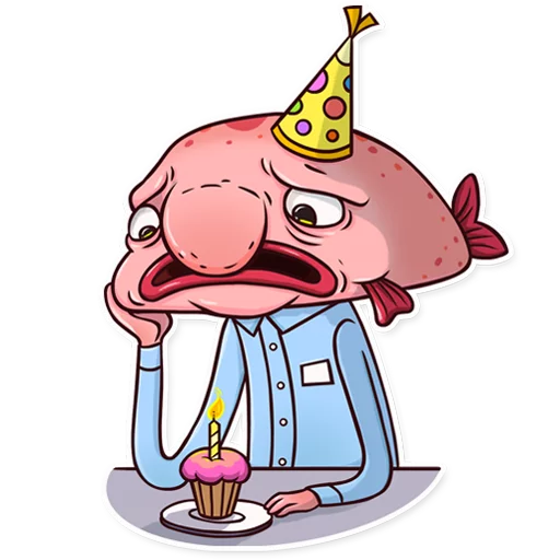 🎂 Стикер «Sad Blobby» для Telegram