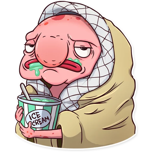 🍨 Стикер «Sad Blobby» для Telegram