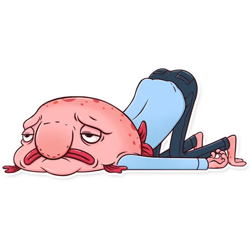 😪 Стикер «Sad Blobby» для Telegram