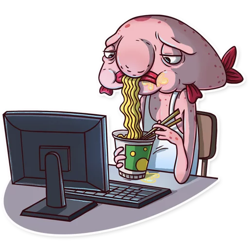 🍜 Стикер «Sad Blobby» для Telegram