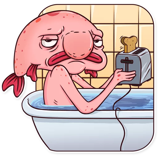 🛀 Стикер «Sad Blobby» для Telegram