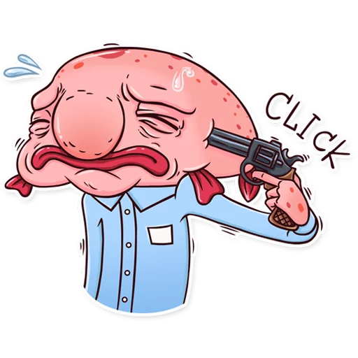 🔫 Стикер «Sad Blobby» для Telegram
