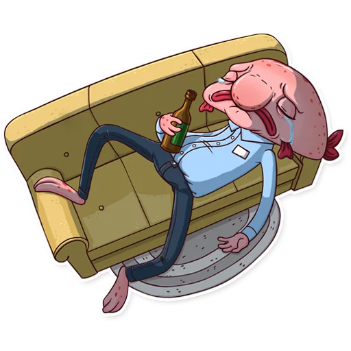 🛋 Стикер «Sad Blobby» для Telegram
