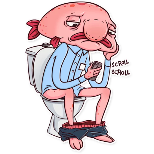 🚽 Стикер «Sad Blobby» для Telegram