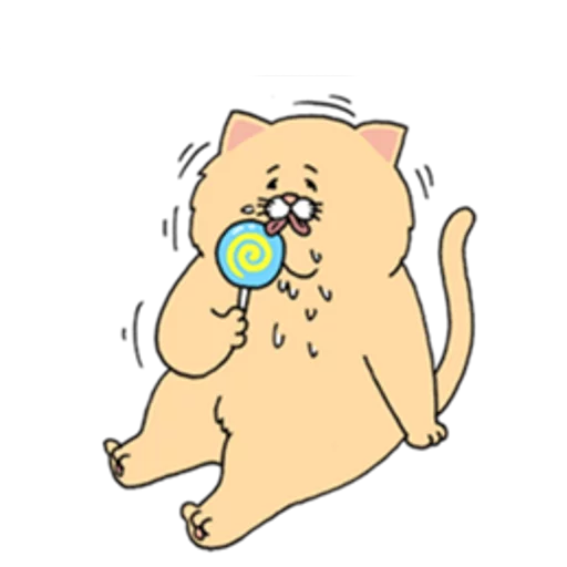 😖 Стикер «Sad Fat Cat» для Telegram