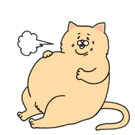 😌 Стикер «Sad Fat Cat» для Telegram