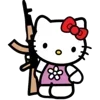 Стикер 19 Смайлы Hello Kitty и Kuromi