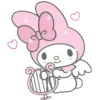 Стикер 2 Смайлы Hello Kitty и Kuromi