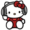Стикер 21 Смайлы Hello Kitty и Kuromi