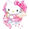Стикер 9 Смайлы Hello Kitty и Kuromi