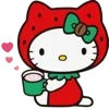 Стикер 26 Смайлы Hello Kitty и Kuromi