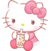 Стикер 15 Смайлы Hello Kitty и Kuromi