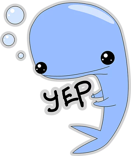 😃 Стикер «BlueWhale» для Telegram