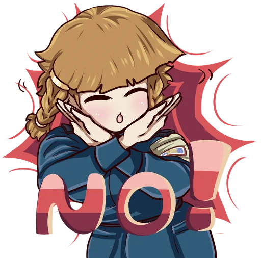 🙅‍♀️ Стикер «Youjo Senki» для Telegram