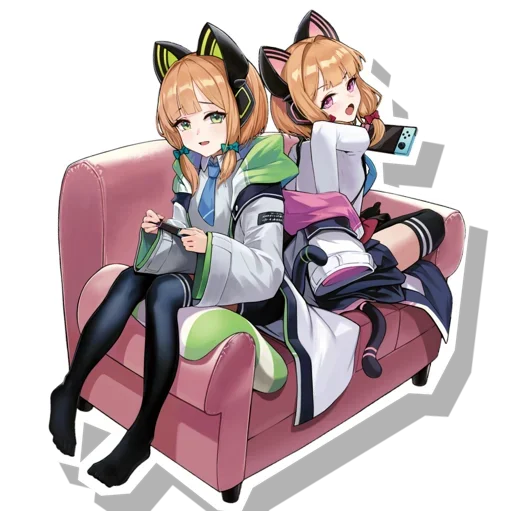 😍 Стикер «Midori & Momoi Blue Archive» для Telegram