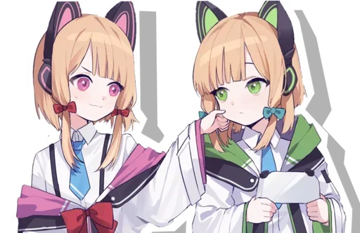 😍 Стикер «Midori & Momoi Blue Archive» для Telegram