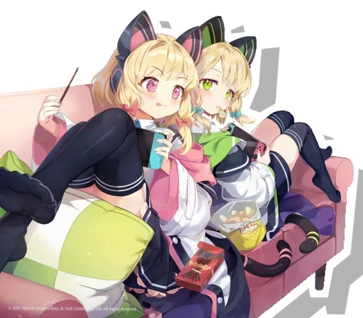 😍 Стикер «Midori & Momoi Blue Archive» для Telegram