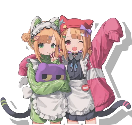 😍 Стикер «Midori & Momoi Blue Archive» для Telegram