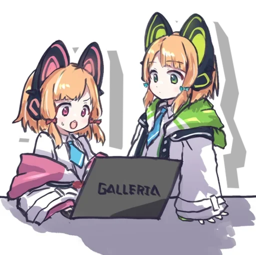 😍 Стикер «Midori & Momoi Blue Archive» для Telegram
