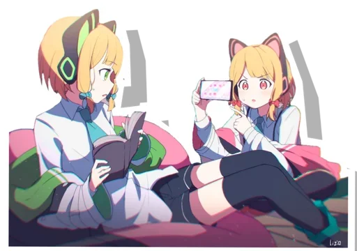😍 Стикер «Midori & Momoi Blue Archive» для Telegram