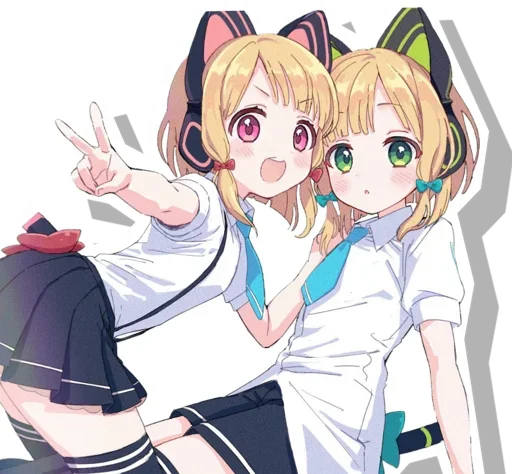 😍 Стикер «Midori & Momoi Blue Archive» для Telegram