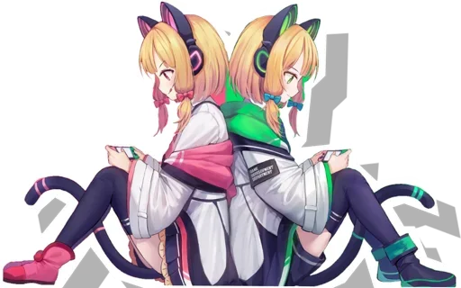 😍 Стикер «Midori & Momoi Blue Archive» для Telegram