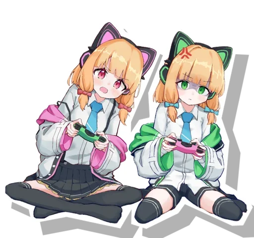 😍 Стикер «Midori & Momoi Blue Archive» для Telegram