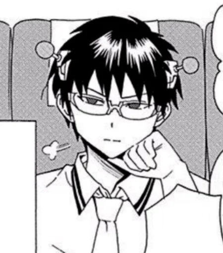 😶 Стикер «The Disastrous Life of Saiki K» для Telegram