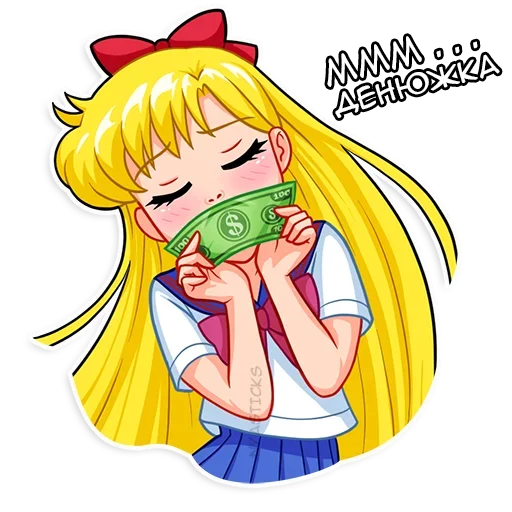 🤑 Стикер «Сейлор Мун» для Telegram