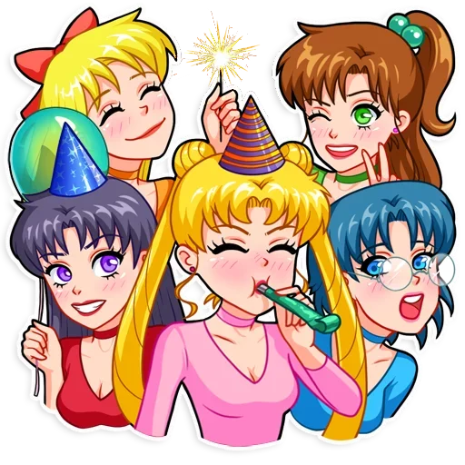 🥳 Стикер «Сейлор Мун» для Telegram