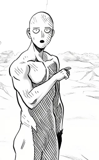 💫 Стикер «Saitama/Garou» для Telegram