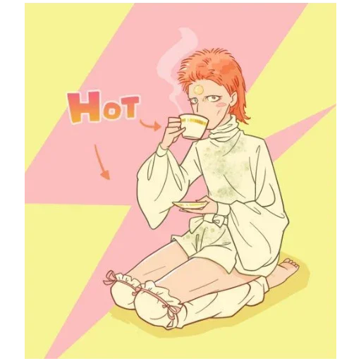 ☕ Стикер «David Bowie Дэвид Боуи» для Telegram
