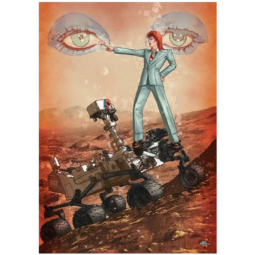 🛸 Стикер «David Bowie 2 Дэвид Боуи» для Telegram
