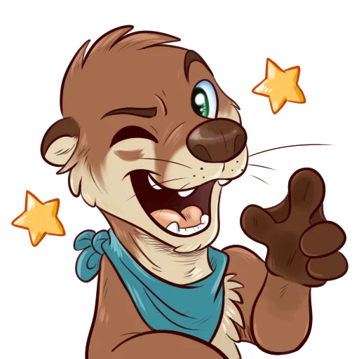 ⭐ Стикер «Otters Sake and Tako!» для Telegram
